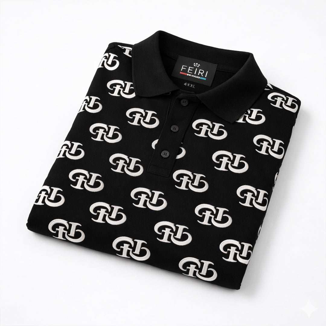 FEIRI Signature Monogram Tee – Black & Sand