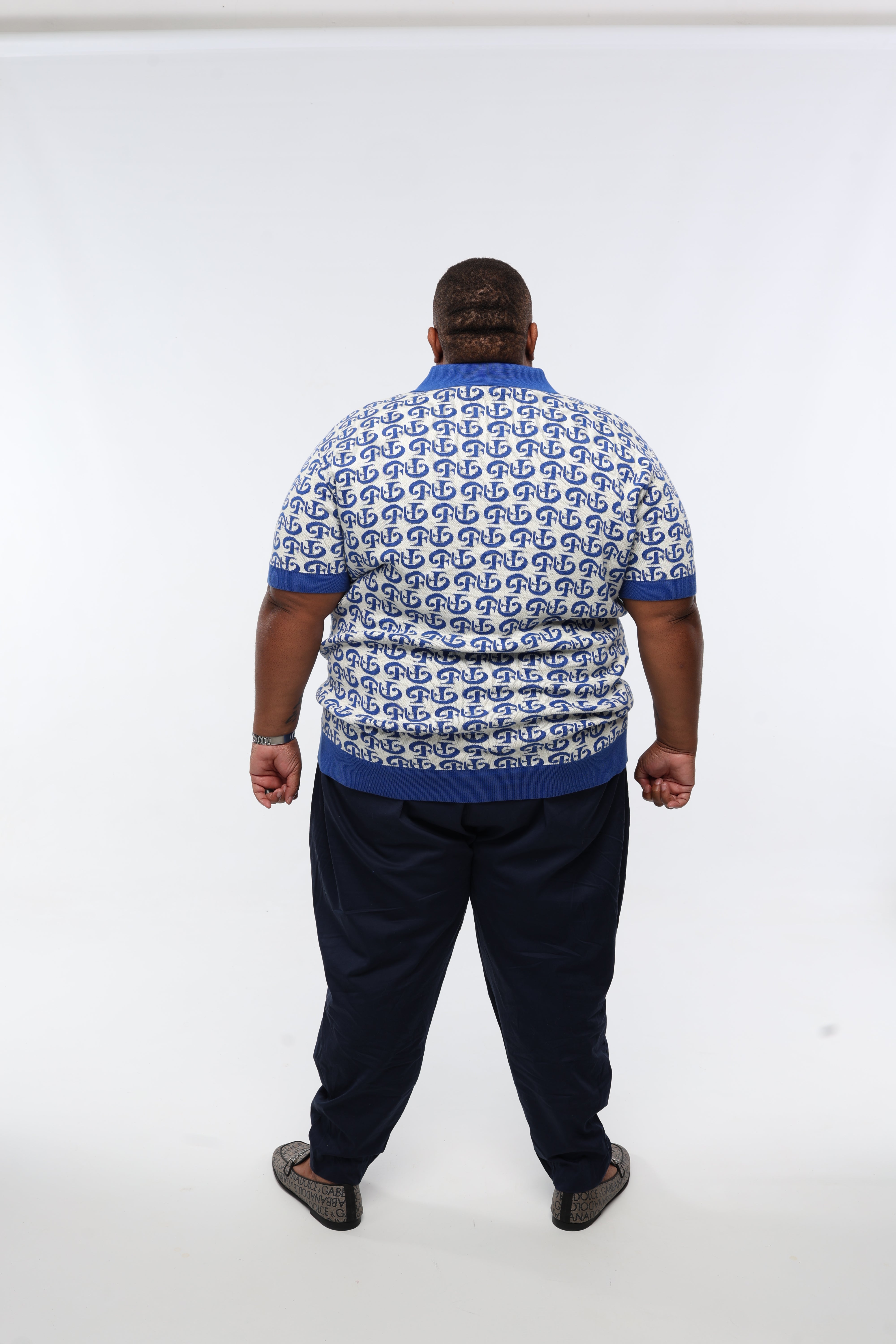 FEIRI Signature Monogram Tee – Khaki & Blue