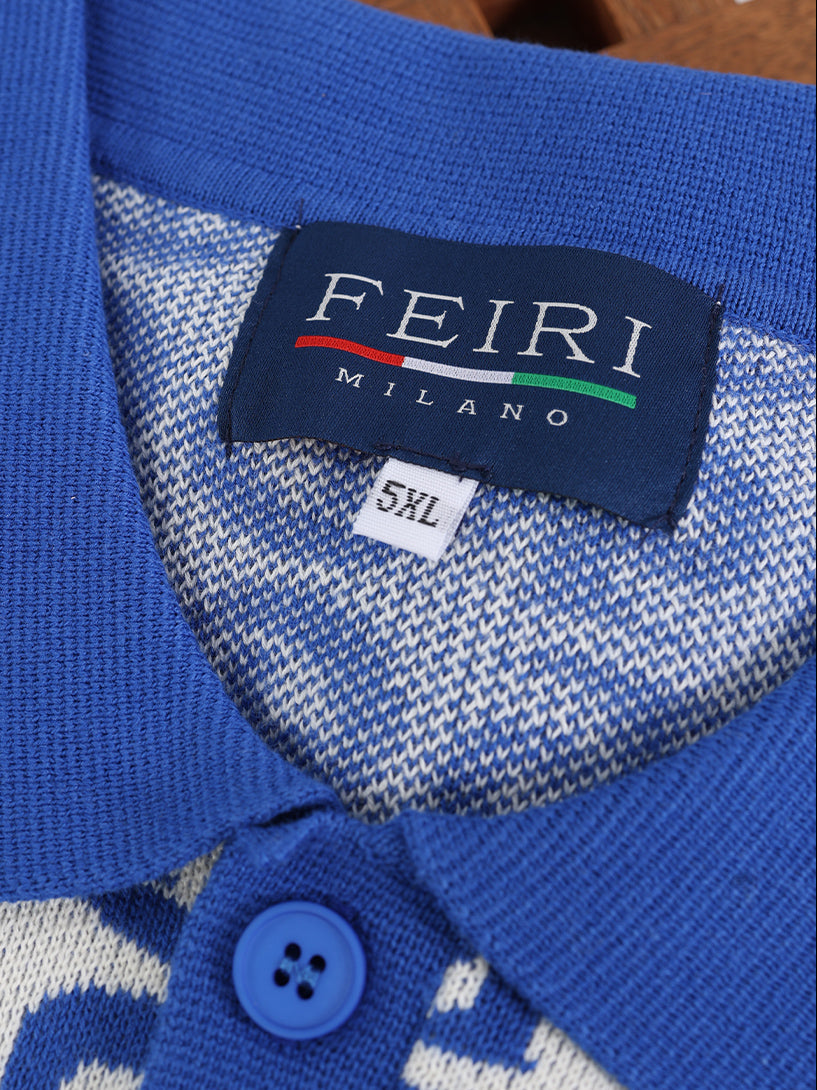 FEIRI Signature Monogram Tee – Khaki & Blue