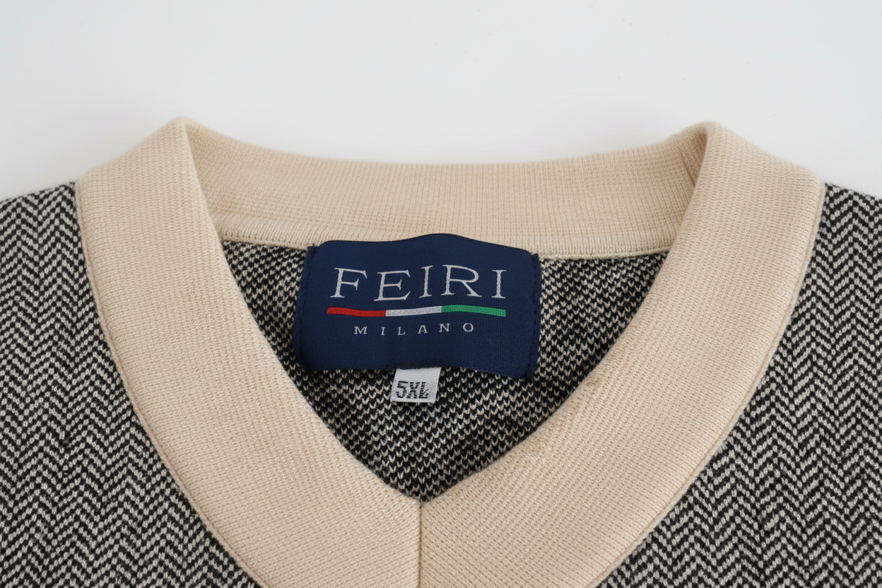 FEIRI Signature Monogram Tee – Black & Sand