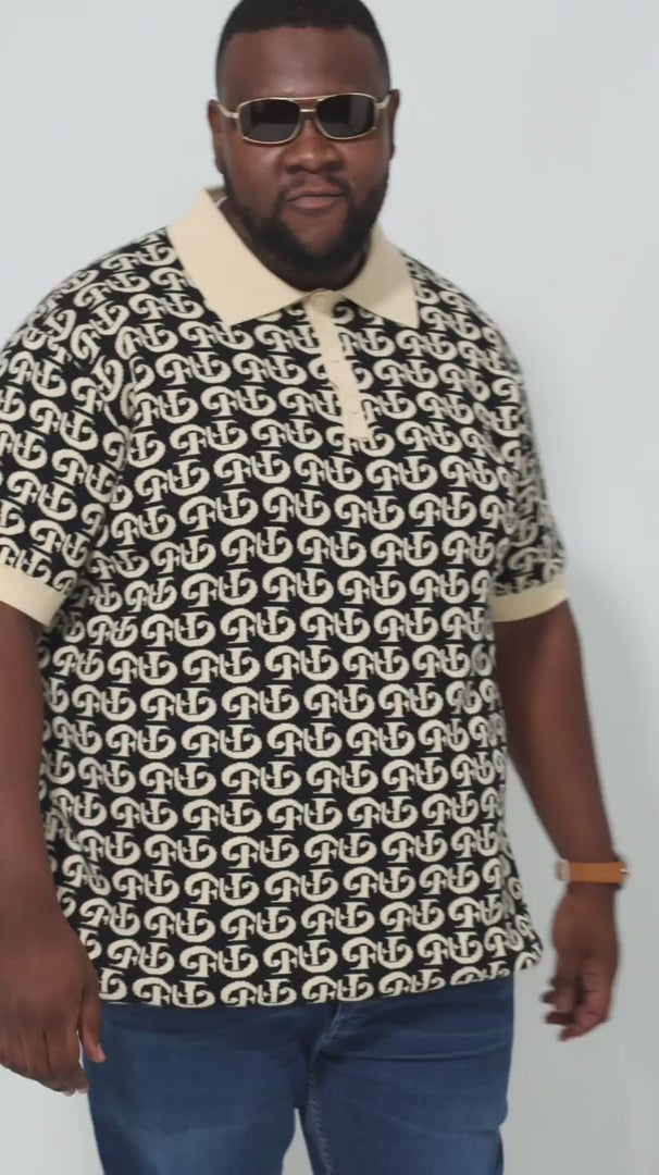 FEIRI Signature Monogram Tee – Black & Sand